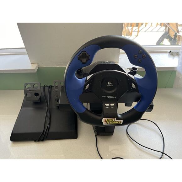 Logitech Driving Force Feedback E-UC2 Steering Wheel/Pedals for PS2/PS3/PC USB